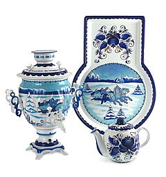 Electric samovar in the set " Winter three" 110V/220V