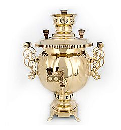 Samovar 4.5 l combined form a "Ball" brass