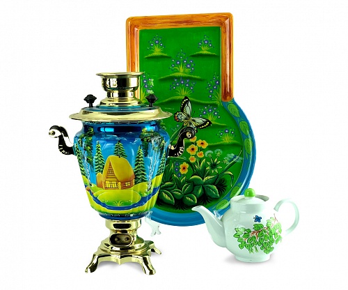 Samovar 3 l with a set of " Russian summer day" 110V