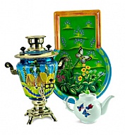 Samovar 3 l with a set of " Russian summer day" 110V
